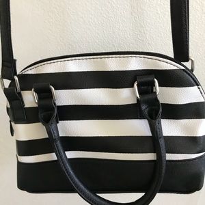 Black and white purse